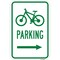 Signmission Bicycle Parking With Right Arrow, Heavy-Gauge Aluminum, 12" x 18", A-1218-25288 A-1218-25288 - alternate 1
